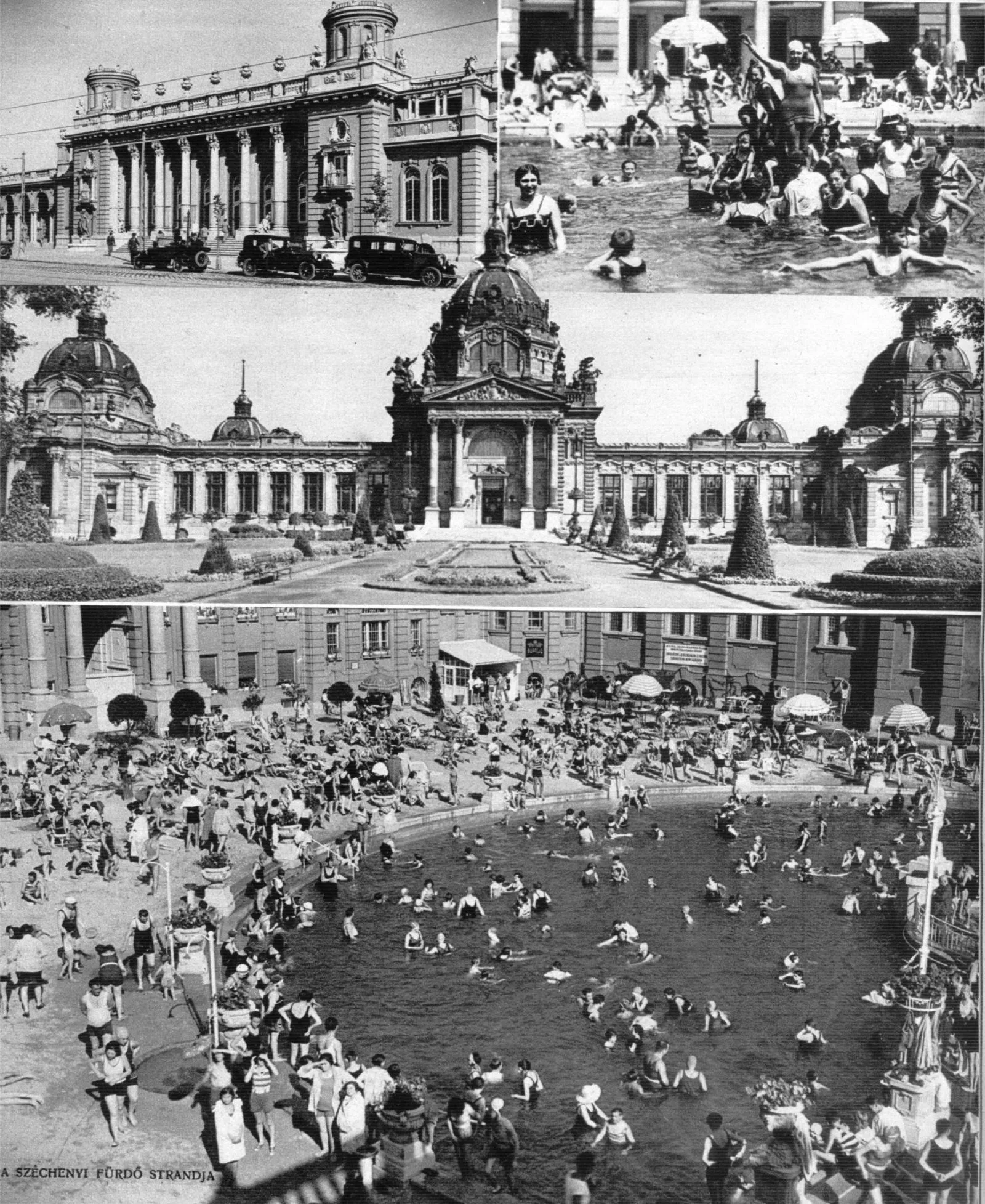 Archival image showing development of Széchenyi Baths complex